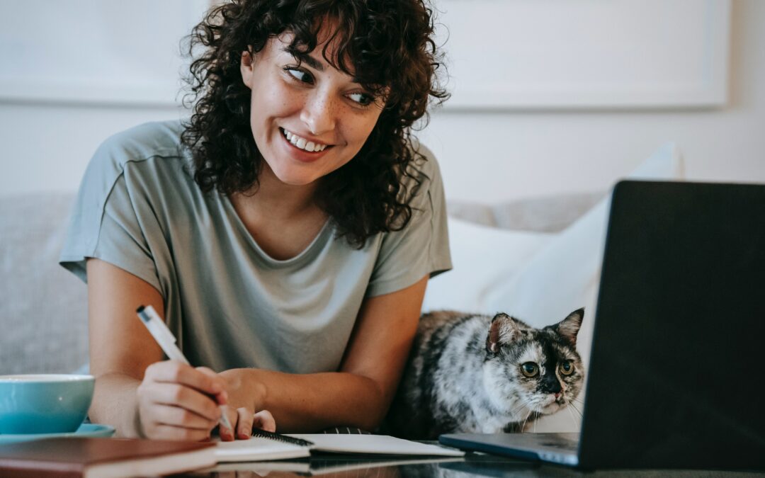 homeschool mom with planner