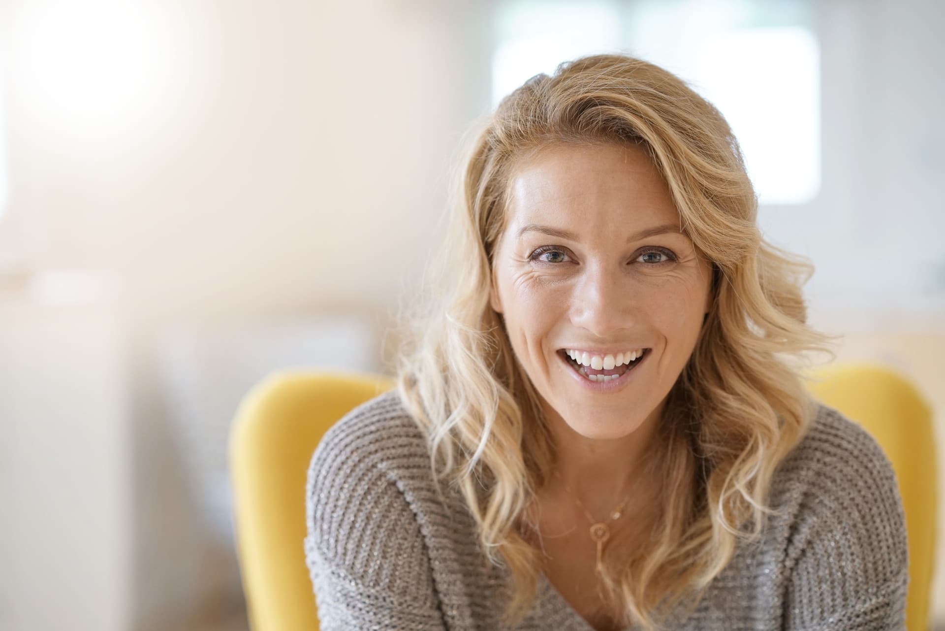 Portrait,Of,Beautiful,40-year-old,Blond,Woman