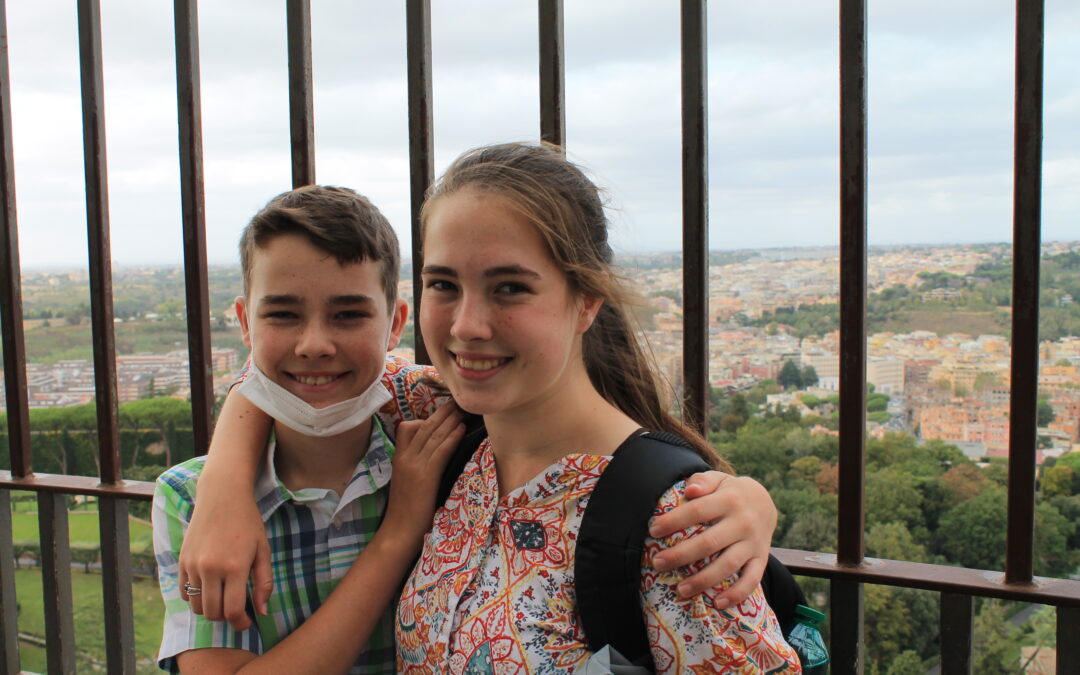 Homeschool teens on vacation