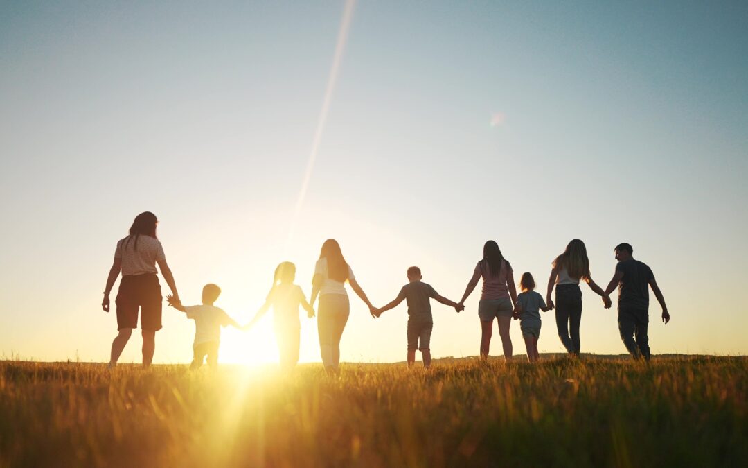 large family silhouette